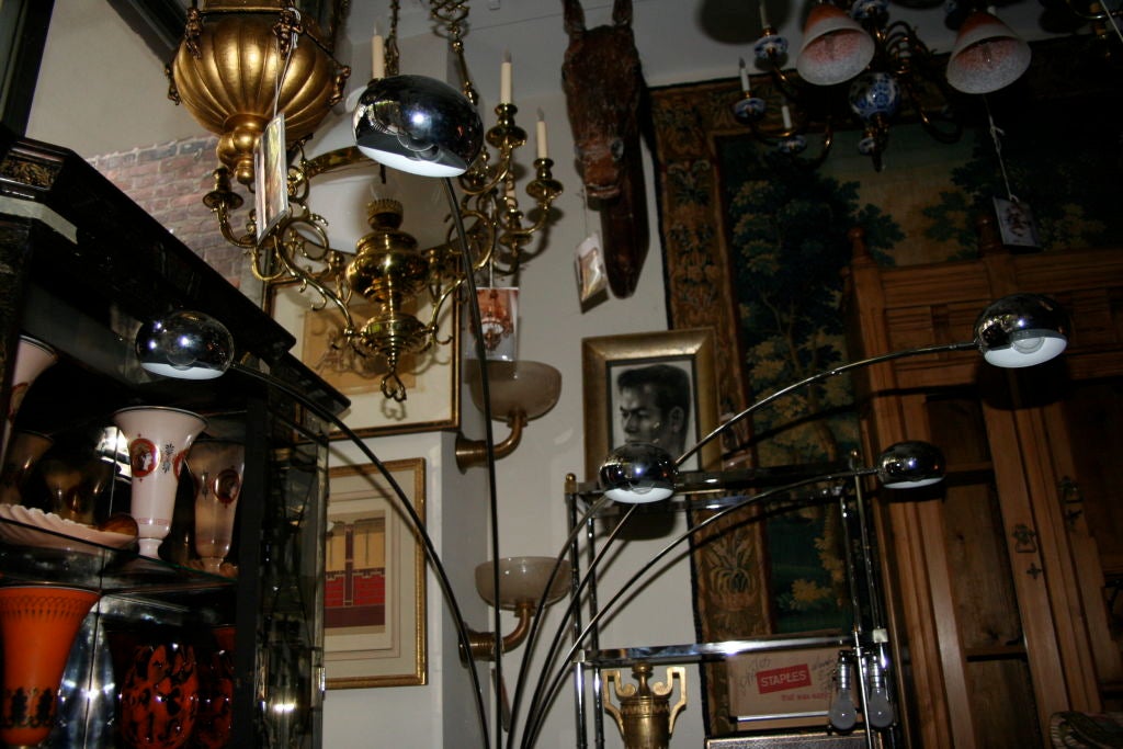 Mid-20th Century Italian Arc-Shaped Standing Lamp