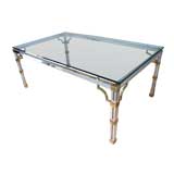 American chrome and bronze dining table