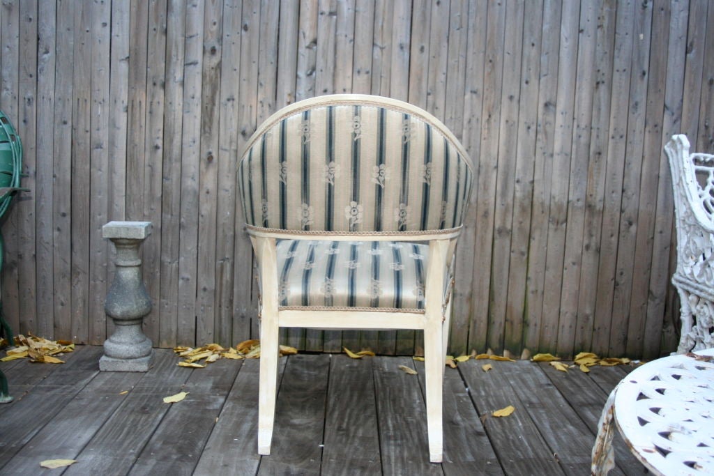 Swedish Gustavian Karl Johan style open armchairs