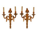 Four French gilt bronze sconces