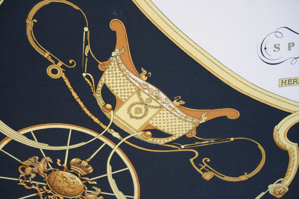 Hermes Framed Silk Scarf