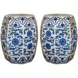 Octagonal Chinese garden stools