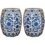 Octagonal Chinese garden stools