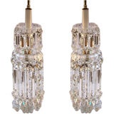 A Pair of French Baccarat Girandoles