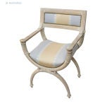 Pair of French Directoire Style Open Armchairs