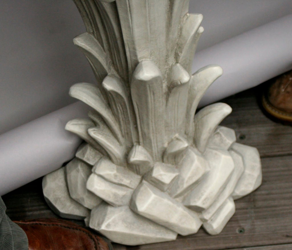 Carved Jansen Design Palm Tree Pilasters