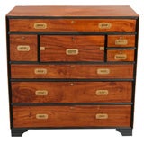 Antique Anglo-Indian Camphor Wood Campaign Chest