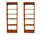 Pair of American Free Standing Faux Bamboo Etageres