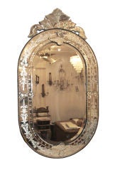 Vintage American Oval "Venetian" Glass Mirror