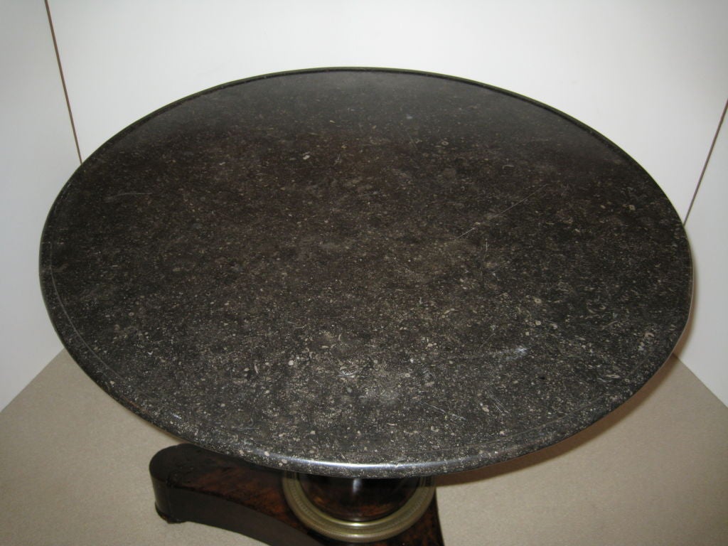 Empire Round Table with Grey Stone Top