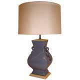 Chinese Porcelain Periwinkle Lamp
