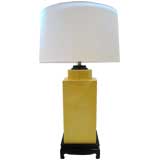Chinese Style Yellow Glazed Ceramic Lamp
