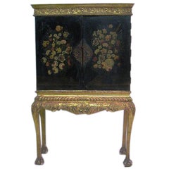 Spain, Hand Painted Cabinet with Gilt Base