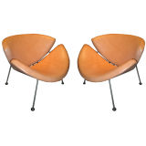 Pair of Early Pierre Paulin "Orange Slice" Chairs