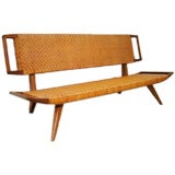 Paul Laszlo for Glenn of California Woven Rattan Sofa