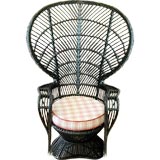 Vintage WICKER "PEACOCK" CHAIR