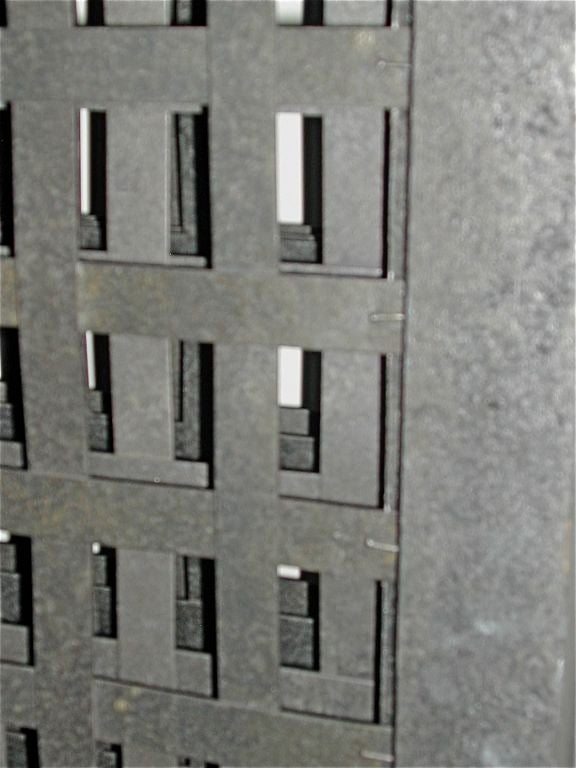 Painted Four Woven Metal Room Panels