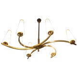 French 50s Brass Chandelier