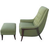 Elegant Lounge Chair and Ottoman by Dux