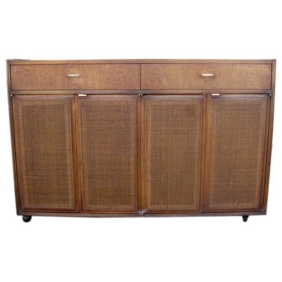 Cane Doors 1950s Buffet by Barker Bros