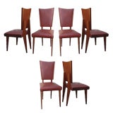 Set of 6 Dining Chairs by Jean Pascaud