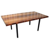 Rosewood and Walnut  Patchwork  Dining Table by Milo Baughman
