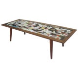 Whimsical Coffee Table with Very Colorful Tiles
