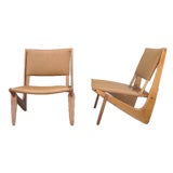 Architectural Pair of 1950s Armchairs after Borge Mogensen