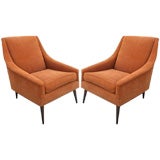 Pair of French 50s Chairs Vintage Pair of French 50s Chairs