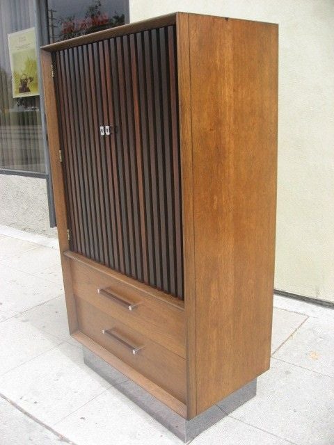 Mid-20th Century 1960s Rosewood and Walnut Tall Boy by Lane