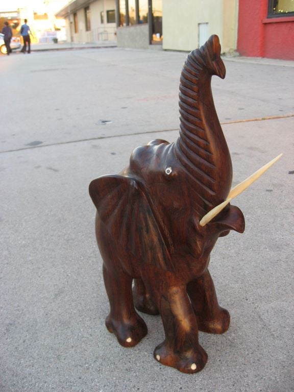 African Rosewood  Elephant Sculpture