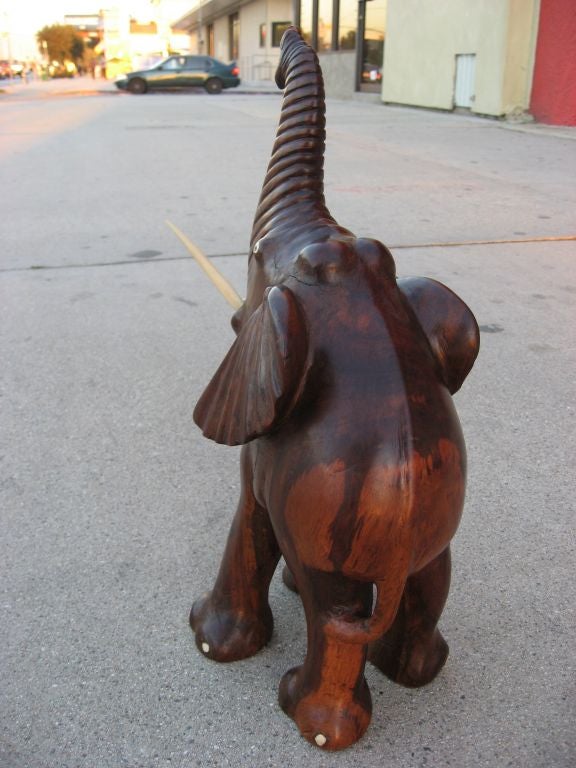 Mid-20th Century Rosewood  Elephant Sculpture