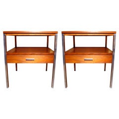 Pair of Walnut Nightstands by Paul McCobb for Calvin