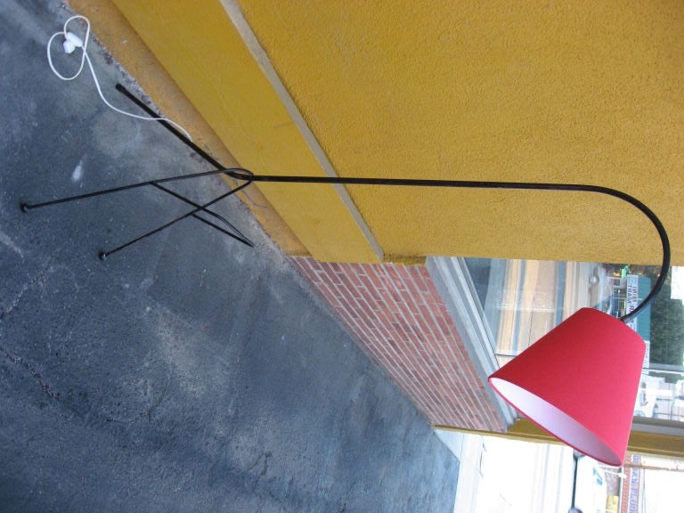 Floor Lamp and Magazine rack by Mathieu Mategot