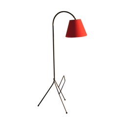 Floor Lamp and Magazine rack by Mathieu Mategot