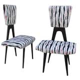 Retro Pair of Whimsical Bedroom Chairs