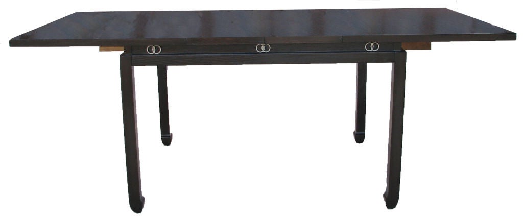Michael Taylor for Baker Ebonized Dining Table