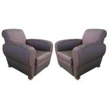 Pair of French Club Chairs