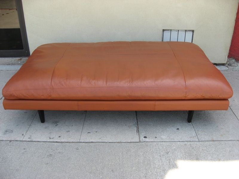 Beautiful Brown Leather Sofa Bed by  De Sede