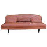 Vintage Beautiful Brown Leather Sofa Bed by  De Sede