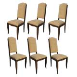 Set of 6 1950s Chairs in the Manner of Jean Pascaud