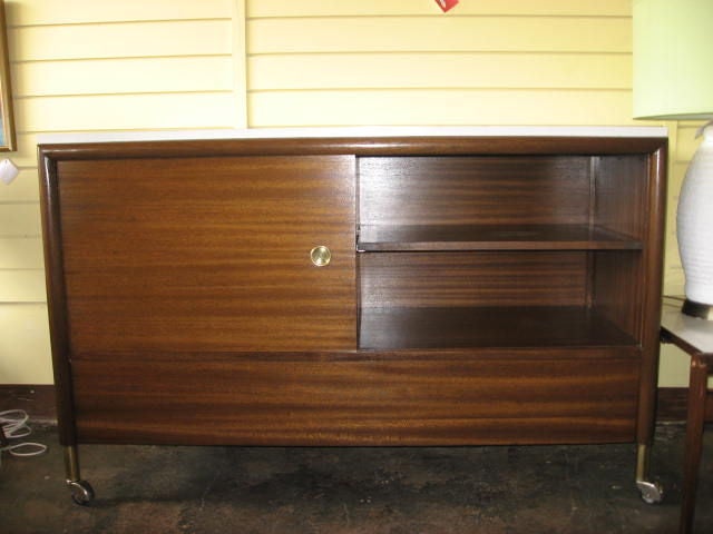 American Unusual Credenza Cart with 4 folding tables by John Keal