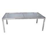 1970s Chrome Dining Table by Milo Baughman 1970s Chrome Dining Table by Milo Baughman