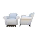 Pair of 1940s French Lounge Chairs by Rene Prou