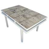 Vintage Charming French Coffee Table by Vallauris "La Roue"