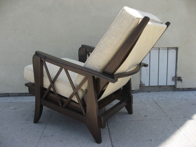 Pair of Chairs in the Manner of Jacques Adnet 1