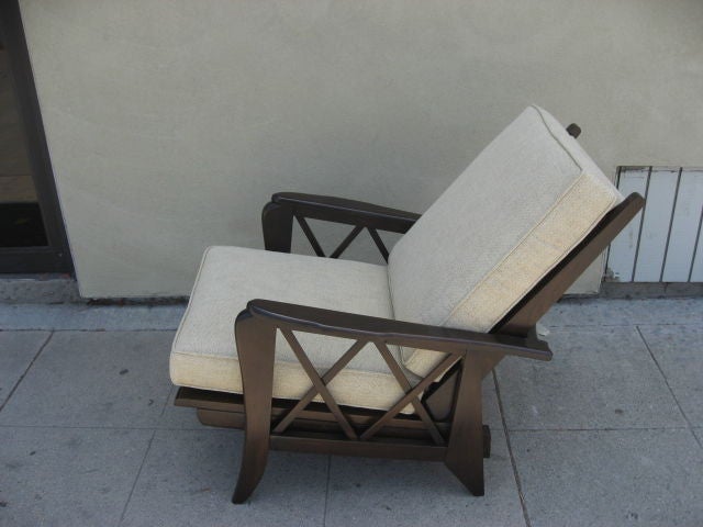 French Pair of Chairs in the Manner of Jacques Adnet