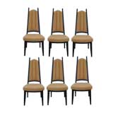 Retro Set of 6 Sculptural1960s Dining Chairs by Henredon