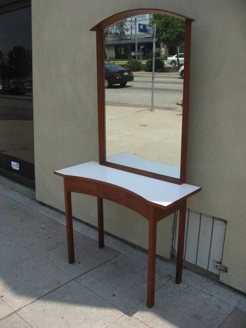Brown Saltman Vanity or Entrance Console
