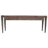 Long Ceruse Oak Console in the Manner of Dominique